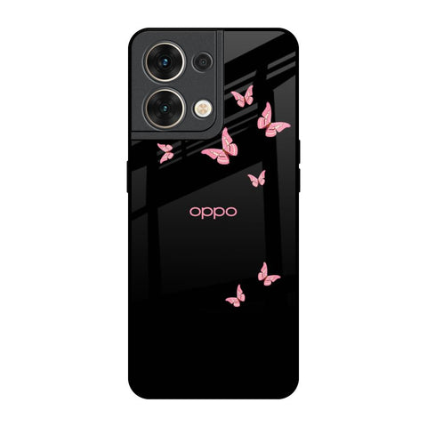 Fly Butterfly Oppo Reno8 5G Glass Back Cover Online