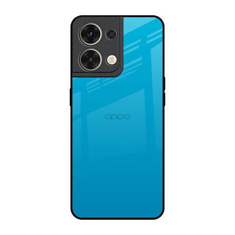 Blue Aqua Oppo Reno8 5G Glass Back Cover Online