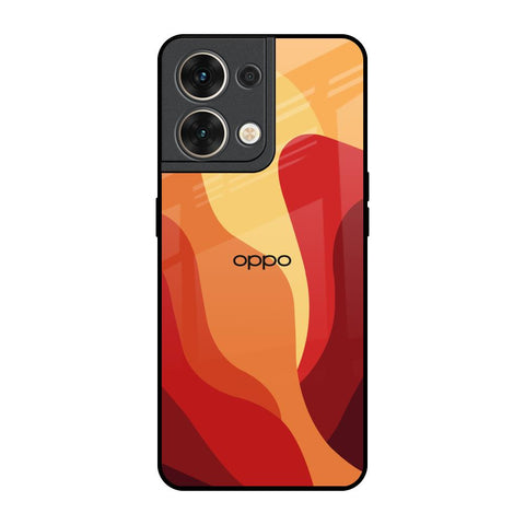 Magma Color Pattern Oppo Reno8 5G Glass Back Cover Online