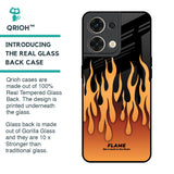 Fire Flame Glass Case for Oppo Reno8 5G