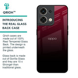 Wine Red Glass Case For Oppo Reno8 5G