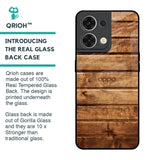 Wooden Planks Glass Case for Oppo Reno8 5G