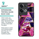 Electroplated Geometric Marble Glass Case for Oppo Reno8 Pro 5G