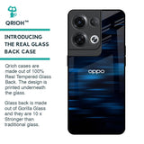 Blue Rough Abstract Glass Case for Oppo Reno8 Pro 5G