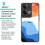 Wavy Color Pattern Glass Case for Oppo Reno8 Pro 5G