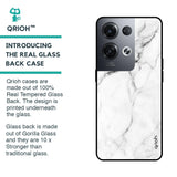 Modern White Marble Glass case for Oppo Reno8 Pro 5G