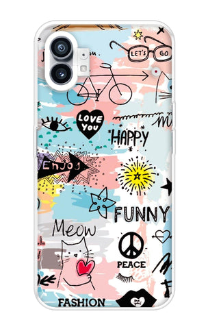 Happy Doodle Nothing Phone 1 Back Cover