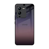 Grey Ombre Vivo V25 Pro Glass Back Cover Online