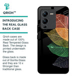 Colorful Leaves Glass Case for Vivo V25 Pro