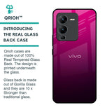 Purple Ombre Pattern Glass Case for Vivo V25 Pro