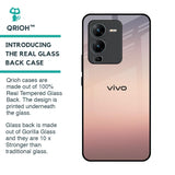 Golden Mauve Glass Case for Vivo V25 Pro