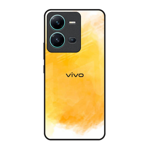 Rustic Orange Vivo V25 Glass Back Cover Online