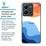 Wavy Color Pattern Glass Case for Vivo V25