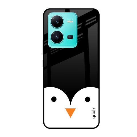 Cute Penguin Vivo V25 Glass Cases & Covers Online