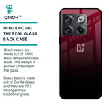 Wine Red Glass Case For OnePlus 10T 5G