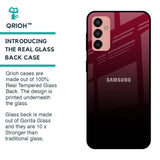 Wine Red Glass Case For Samsung Galaxy M13