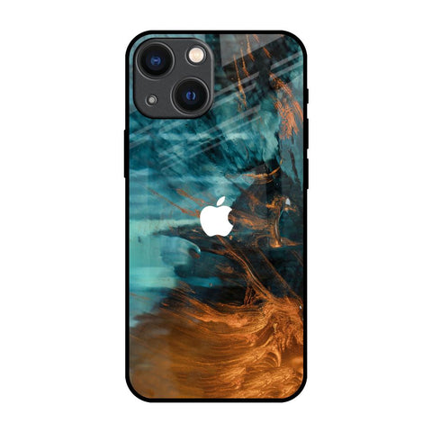 Golden Splash iPhone 14 Plus Glass Back Cover Online