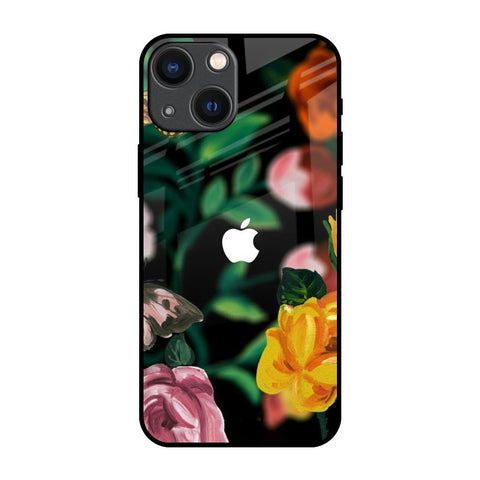 Flowers & Butterfly iPhone 14 Plus Glass Back Cover Online