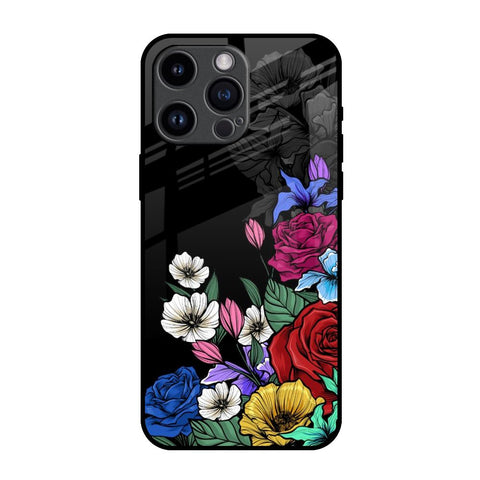 Rose Flower Bunch Art iPhone 14 Pro Max Glass Back Cover Online