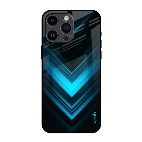 Vertical Blue Arrow iPhone 14 Pro Max Glass Back Cover Online