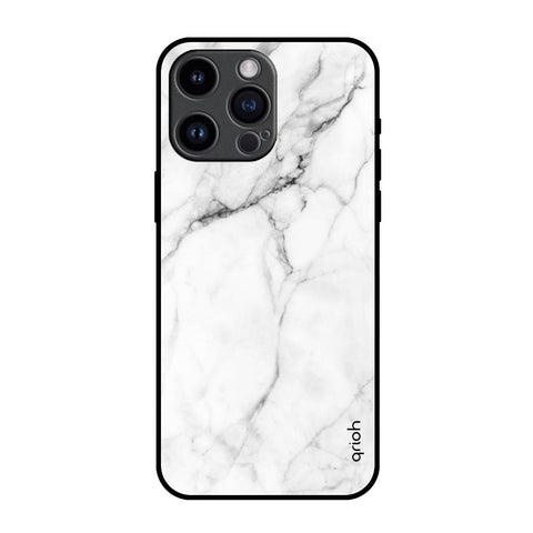 Modern White Marble iPhone 14 Pro Max Glass Back Cover Online