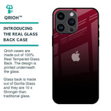 Wine Red Glass Case For iPhone 14 Pro Max