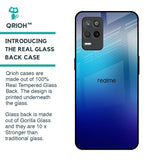 Blue Rhombus Pattern Glass Case for Realme 9 5G
