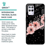 Floral Black Band Glass Case For Realme 9 5G