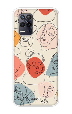Abstract Faces Realme 9 5G Back Cover