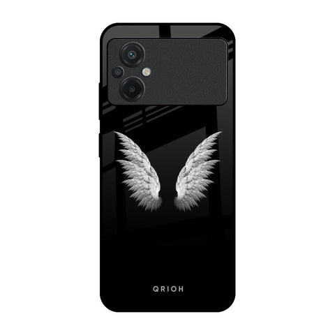 White Angel Wings Poco M5 Glass Back Cover Online