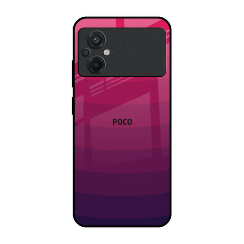 Wavy Pink Pattern Poco M5 Glass Back Cover Online