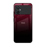 Wine Red Poco M5 Glass Back Cover Online