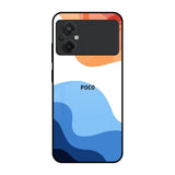 Wavy Color Pattern Poco M5 Glass Back Cover Online