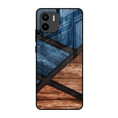 Wooden Tiles Redmi A1 Glass Back Cover Online