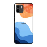 Wavy Color Pattern Redmi A1 Glass Back Cover Online