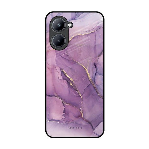 Purple Gold Marble Realme C33 Glass Back Cover Online
