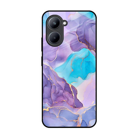 Alcohol ink Marble Realme C33 Glass Back Cover Online