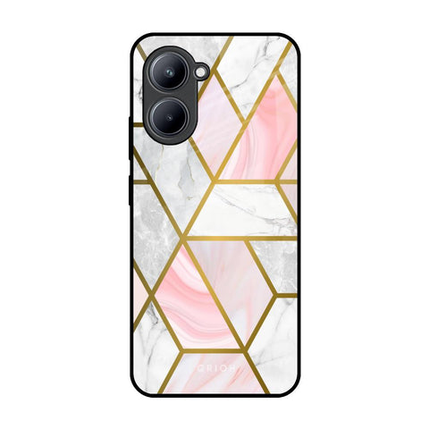 Geometrical Marble Realme C33 Glass Back Cover Online