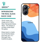 Wavy Color Pattern Glass Case for Realme C33