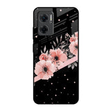 Floral Black Band Redmi 11 Prime 5G Glass Back Cover Online