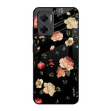 Black Spring Floral Redmi 11 Prime 5G Glass Back Cover Online