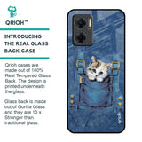 Kitty In Pocket Glass Case For Redmi 11 Prime 5G