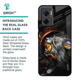 Aggressive Lion Glass Case for Redmi 11 Prime 5G