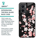 Black Cherry Blossom Glass Case for Redmi 11 Prime 5G