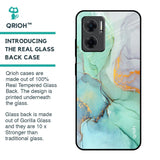 Green Marble Glass Case for Redmi 11 Prime 5G