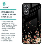 Floating Floral Print Glass Case for OPPO A17