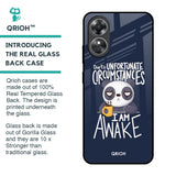 Struggling Panda Glass Case for OPPO A17