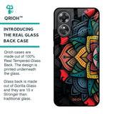 Retro Gorgeous Flower Glass Case for OPPO A17