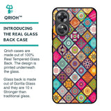 Multicolor Mandala Glass Case for OPPO A17