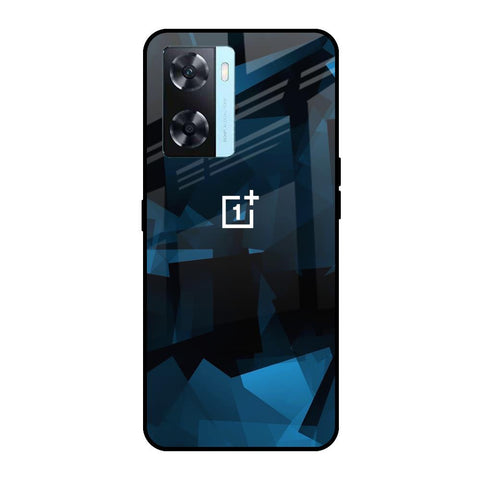 Polygonal Blue Box OnePlus Nord N20 SE Glass Cases & Covers Online